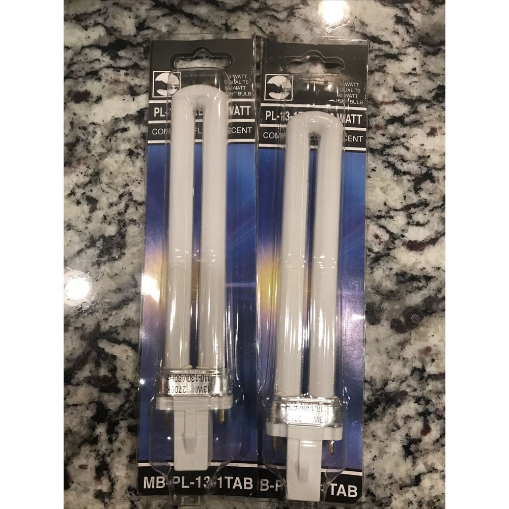Lot Of 2 PL-13-1Tab/13 Watt flourescenre compacte